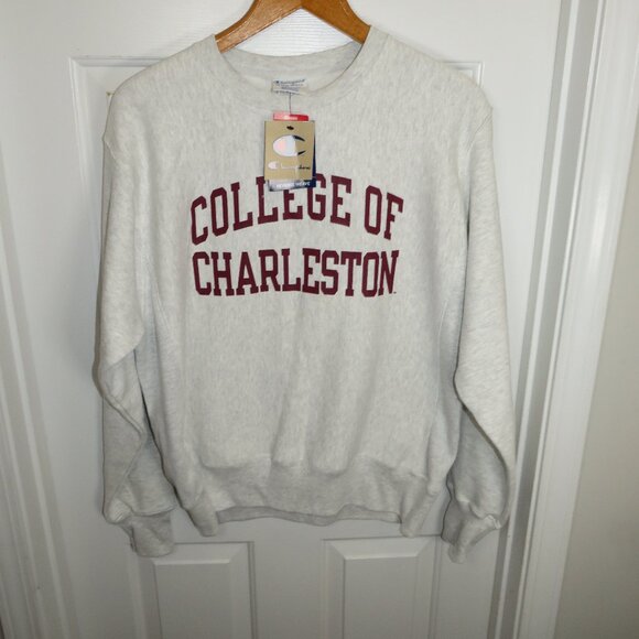 *NWT* Champion College Of Charleston Reverse Weave Sweatshirt Crewneck Medium - Picture 1 of 3
